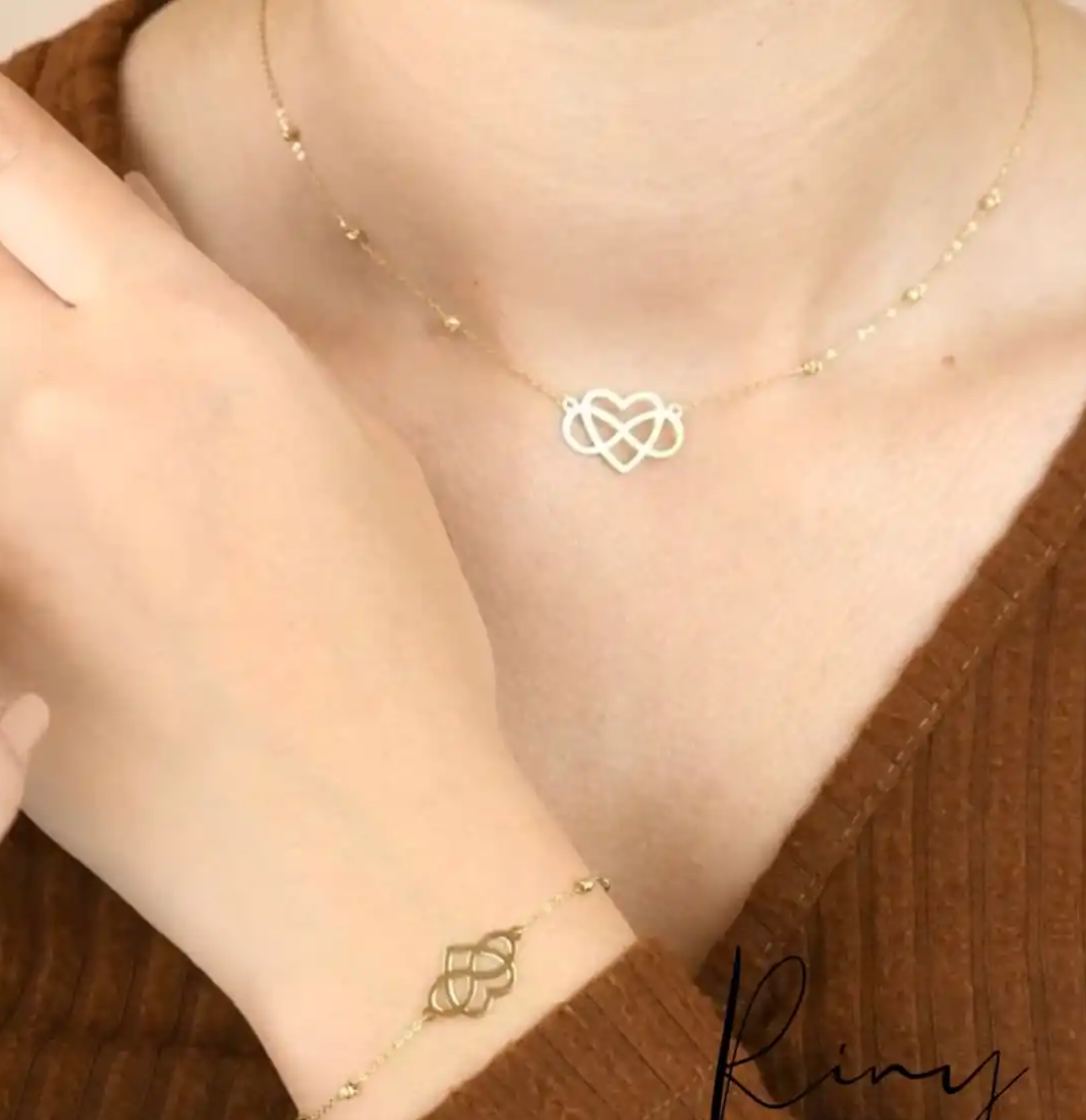 Ensemble Amour infini - Or 18k