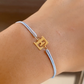 Bracelet Cordon Initiale En Or 18k