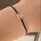 Bracelet Cordon Initiale En Or 18k