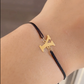Bracelet Cordon Initiale En Or 18k
