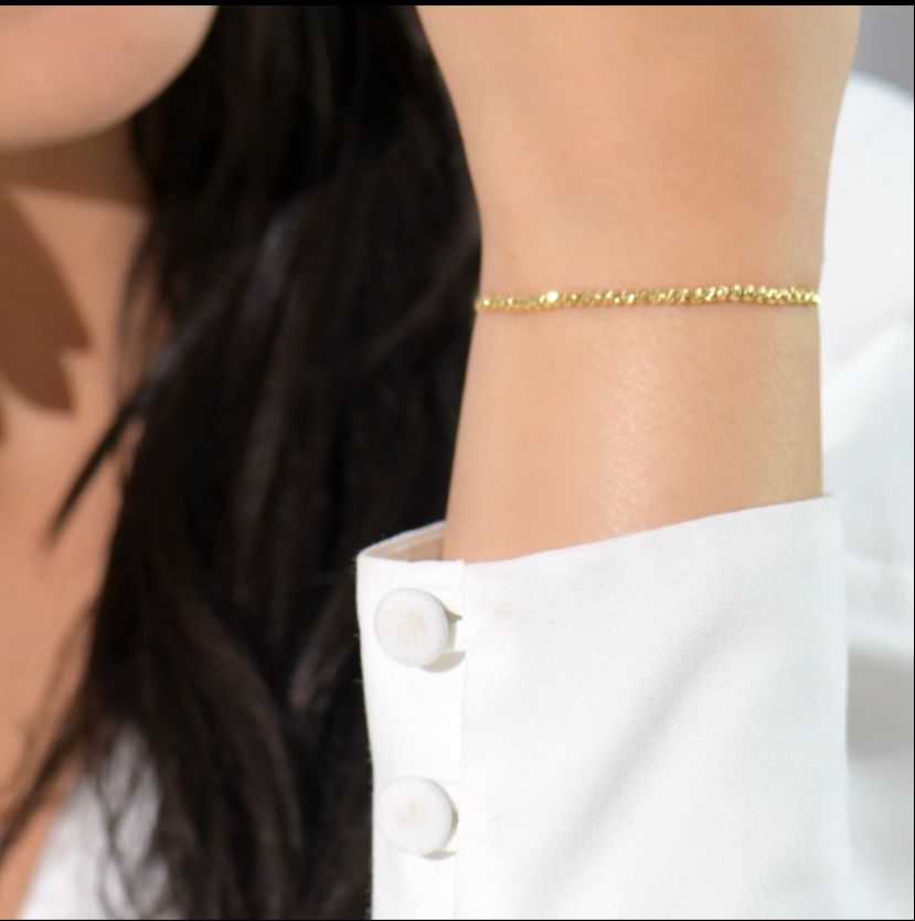 Gourmette Boules En Or 18K