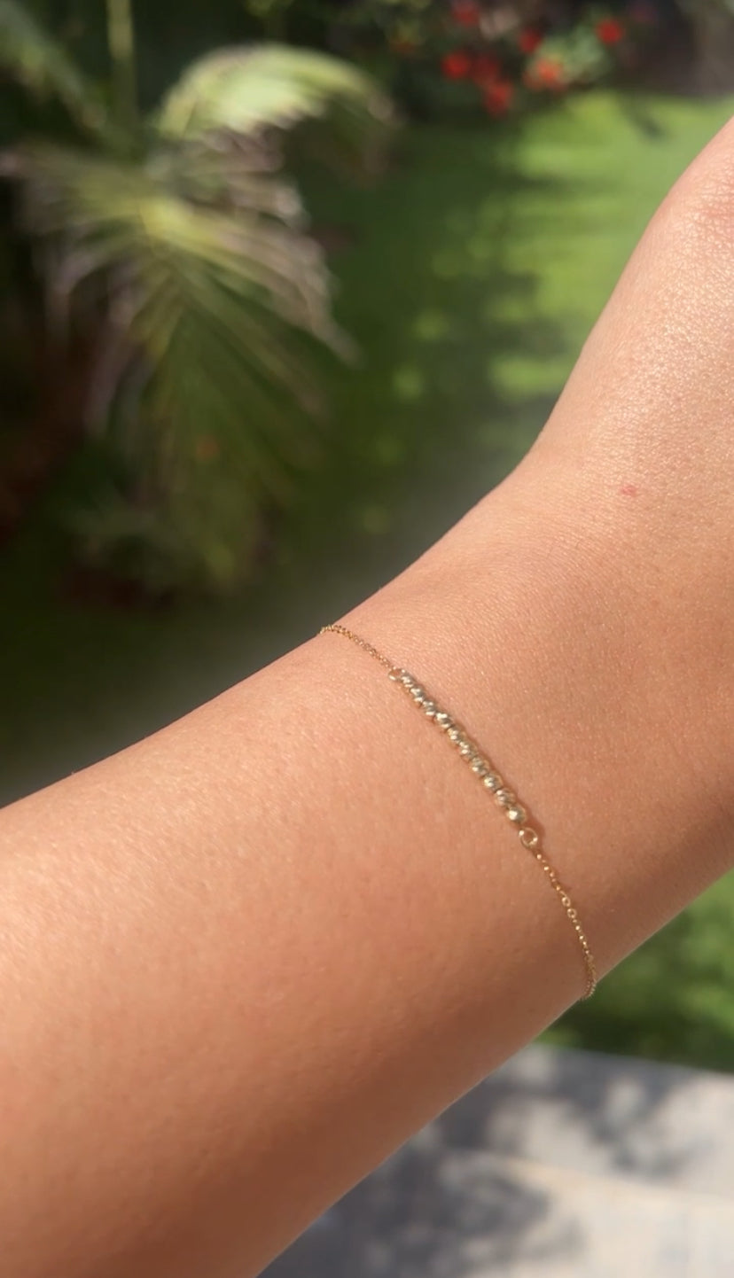 Gourmette Boules en or 18 carats