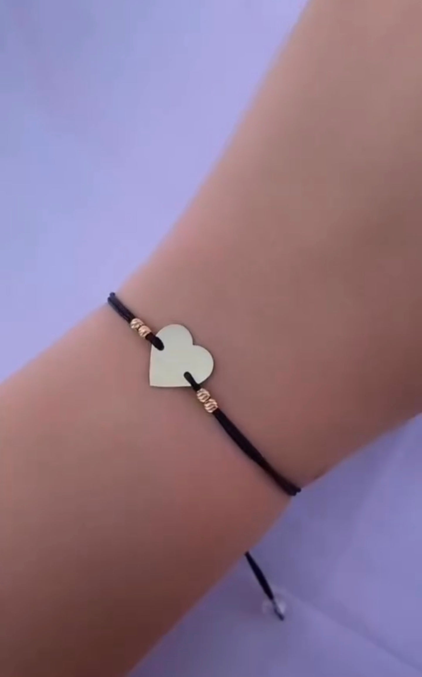 Bracelet Cordon CŒUR en or 18 carats